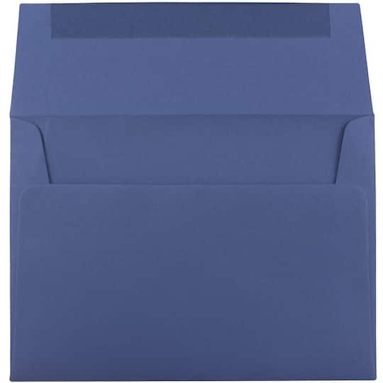 JAM Paper A10 Presidential Blue Recycled Invitation Envelopes